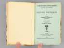 Oeuvres poétiques (Complet en 2 tomes) : I. Sonnets, Madrigaux et Epigrammes, Rondeaux ; II. Elégies, Stances e ballets, Psaumes, Pièces diverses.. ...