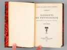 Elements de physiologie. DIDEROT ; MAYER, Jean