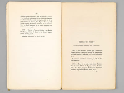 Appendice à la Seconde Edition de la Bibliographie Romantique, suivi de la Table des Noms, des Ecrivains et des Artistes du XIXe siècle cités dans ce livre, et de celle des ouvrages qui y sont décrits