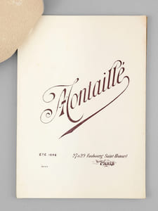 Montaillé. Eté 1892. 27 & 29 Faubourg Saint-Honoré
