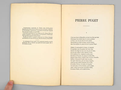 Pierre Puget. Concours de Poésie Française. Ville de Toulon. Médaille d'Or [ Edition originale - Livre dédicacé par l'auteur ]