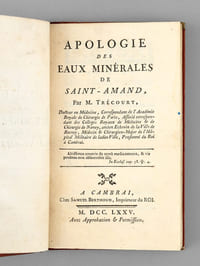 Apologie des Eaux Minérales de Saint-Amand [ Edition originale ]