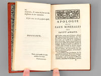 Apologie des Eaux Minérales de Saint-Amand [ Edition originale ]
