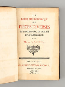 Le Loisir Philosophique, ou Pièces diverses de Philosophie, de Morale et d'Amusement 