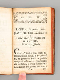 Joannis Hildebrandi Withofii Dies Caniculares : Ad Filios [ Edition originale ] 