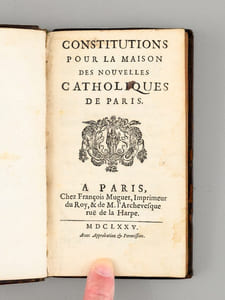 Constitutions pour la Maison des Nouvelles Catholiques de Paris