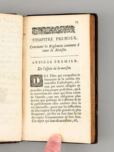 Constitutions pour la Maison des Nouvelles Catholiques de Paris
