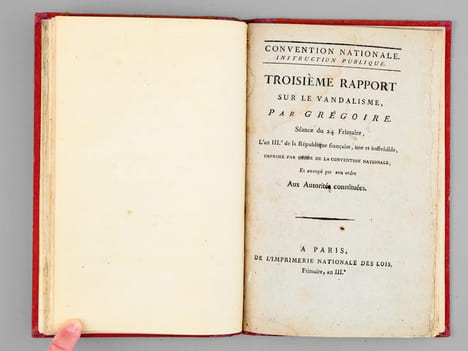 [ 4 brochures en édition originale : ] Convention Nationale. Instruction Publique. Rapport sur la Bibliographie, par Grégoire. Séance du 22 Germinal, ...