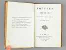Poésies diverses [ Edition originale ]. GUYETAND du MONT-JURA, M. ; [ GUYETAND, Claude-Marie ]