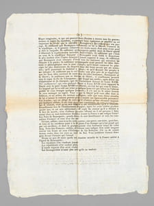 Buonaparte au 4 mai 1815. "Le système des journaux de Buonaparte n'est pas changé quant au fond ; c'est toujours le même esprit de mensonge, d'impudence et de perfidie, mais dans la vue d'un résultat différent [... ] Vous êtes Français, soldats, et la trahison vous indigne. Une noble rougeur couvre vos fronts au nom d'Elchinger et de La Bédoyère. J'ai vu de saintes larmes rouler dans vos yeux au souvenir du Roi. Vous justifierez l'armée française devant l'histoire qui l'attend. Disons en peu de mots quelle est la situation actuelle de la France entière à l'égard de Buonaparte : Les royalistes n'en voudront jamais ; Les républicains n'en veulent plus ; L'armée regrette d'en avoir voulu ; Les buonapartistes n'osent plus avouer qu'ils en veulent".