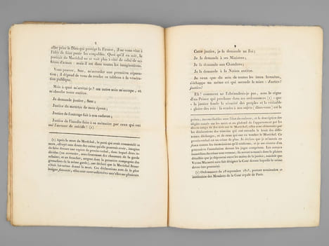 Requête de Mme la Maréchale Brune au Roi [ Edition originale ] "Sire, …Un horrible attentat a été commis sous le règne de Votre Majesté. Un des grands ...