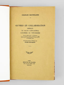 Oeuvres en collaboration : Ideolus  - Le Salon caricatural - Causeries du tintamarre. BAUDELAIRE, Charles ; MOUQUET, Jules
