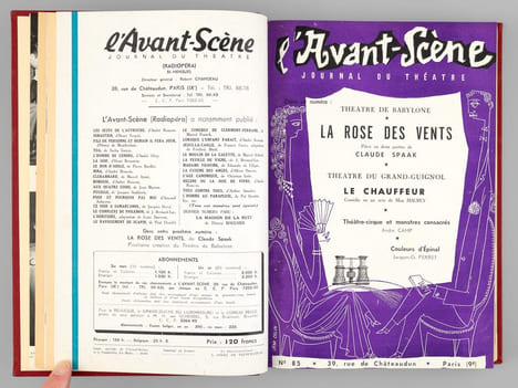 L'Avant-Scène, journal du théâtre [ ensemble de 204 numéros en 20 volumes reliés, du n° 83 du 5 novembre 1953 au n° 286 du 15 avril 1963). ...