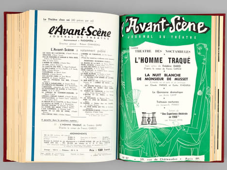 L'Avant-Scène, journal du théâtre [ ensemble de 204 numéros en 20 volumes reliés, du n° 83 du 5 novembre 1953 au n° 286 du 15 avril 1963). ...