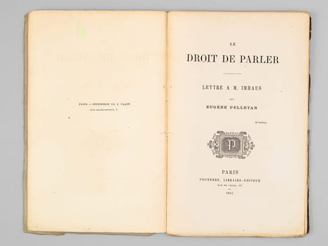 [ Lot de 9 brochures en édition originale : ] Le Droit de Parler. Lettre à M. Imhaus [ On joint ] Le 31 Mai [ On joint ] Adresse au Roi Coton [ On ...