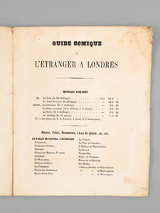 Guide Comique de l'Etranger à Londres. Album de Croquis amusants contenant Tous les Renseignements utiles sur Londres et ses environs.