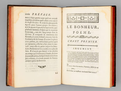 Le Bonheur, Poëme, en six chants : Avec des Fragments de quelques Epîtres. Ouvrage posthume de M. Helvetius. HELVETIUS, Claude Adrien ; [ ...