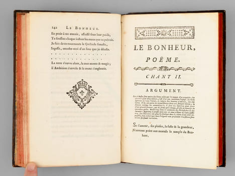 Le Bonheur, Poëme, en six chants : Avec des Fragments de quelques Epîtres. Ouvrage posthume de M. Helvetius. HELVETIUS, Claude Adrien ; [ ...