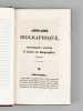 Annuaire biographique, ou Supplément Annuel et continuation de toutes les Biographies ou Dictionnaires historiques (2 tomes, complet) . HENRION, ...