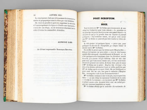 Les Guêpes, revue philosophique et littéraire des évènements contemporains (numéros 1 à 52, reliés en 2 volumes). KARR, Alphonse