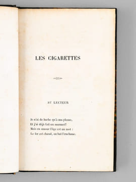 Les Cigarettes - Poésies ( Les Cigarettes - Les songes creux - Les chansonnettes - Les quarante fauteuils ). MABILLE, Victor