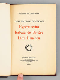 Trois portraits de femmes - Hypermnestra ; Isabeau de Bavière ; Lady Hamilton