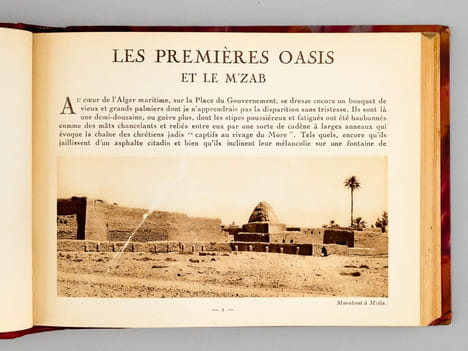 Bibliothèque du Tourisme Algérien (6 brochures reliées en un volume, complet) : Le Grand Désert et la route du Niger ; Les premières oasis et le M'Zab ...