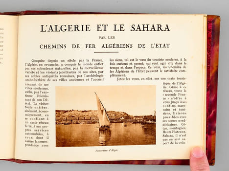Bibliothèque du Tourisme Algérien (6 brochures reliées en un volume, complet) : Le Grand Désert et la route du Niger ; Les premières oasis et le M'Zab ...