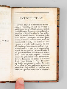 Biographie Nouvelle et Complète des Pairs de France, comprenant les 76 Pairs de la promotion du 5 nov. 1827 [ Edition originale ]