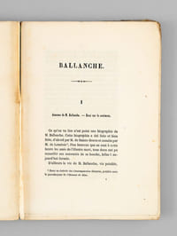 Ballanche [ Edition originale ]