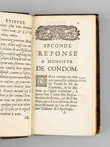 Seconde Réponse à Monsieur de Condom, Où l'on refute l'avertissement & les pièce qu'il a fait mettre à la tête de la nouvelle edition de son Traité de la Doctrine de l'Eglise Catholique, &c.