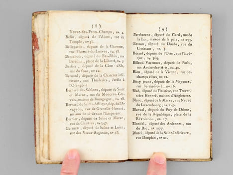 Liste des Représentans du Peuple, à la Convention Nationale. Avec le nom de leurs départemens, et leurs demeures à Paris [ Suivi de : ] Constitution ...
