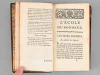 L'Ecole du Bonheur, ou Tableau des Vertus Sociales, dans lequel le précepte, mis à côté de l'exemple, présente la route la plus sure pour parvenir à la Félicité [ Edition originale ] [ Suivi  de  : ] Vie de Monsieur le Premier Président de Lamoignon
