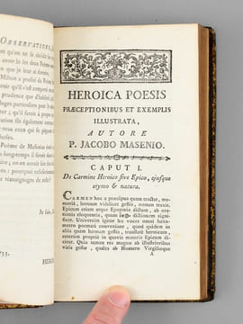 Sarcotis et Caroli V. Imp. Panegyris Carmina ; Tum de Heroica Poesi Tractatus, Auctore Masenio.. MASENIUS ; [ MASEN, Jacob ]