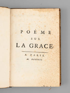 Poëme sur la Grâce [ par Louis Racine ] [ Suivi de : ] Portefeuille Nouveau, ou Mélanges Choisis  en vers et en prose [ par Voltaire - Edition ...