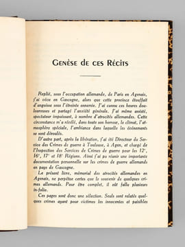 Crimes de guerre en Agenais [ exemplaire dédicacé par l'auteur ]. BRISSAUD, Jacques