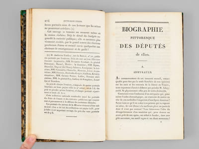 Biographie pittoresque des Députés. Portraits, Moeurs et Coutumes.