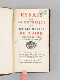 Essais sur la Nécessité et sur les Moyens de Plaire [ Avec : ] Contes des Fées