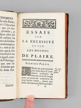 Essais sur la Nécessité et sur les Moyens de Plaire [ Avec : ] Contes des Fées. ANONYME ; [ PARADIS DE MONCRIF, François Augustin ]