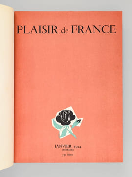 Plaisir de France, Revue mensuelle ( Année 1954 complète, 12 numéros reliés en deux volumes ) [ On joint : ] Tableau d'Honneur des Annonceurs de ...