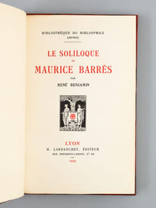 Le soliloque de Maurice Barès