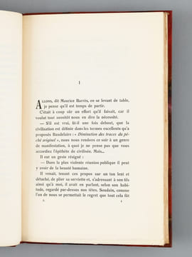 Le soliloque de Maurice Barès. BENJAMIN, René