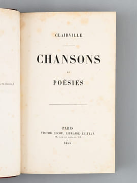 Chansons et poésies. CLAIRVILLE [ CLAIRVILLE, Louis-François (1811-1879) ]