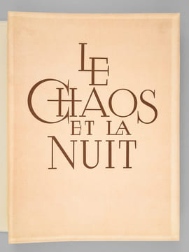 Le Chaos de la Nuit. Lithographies originales de Marti Bas [ Edition originale ]. MONTHERLANT, Henry de ; MARTI BAS