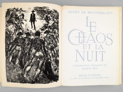 Le Chaos de la Nuit. Lithographies originales de Marti Bas [ Edition originale ]