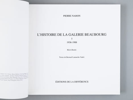 L'histoire de la Galerie Beaubourg - 1936-2009 (3 tomes, complet). NAHON, Pierre