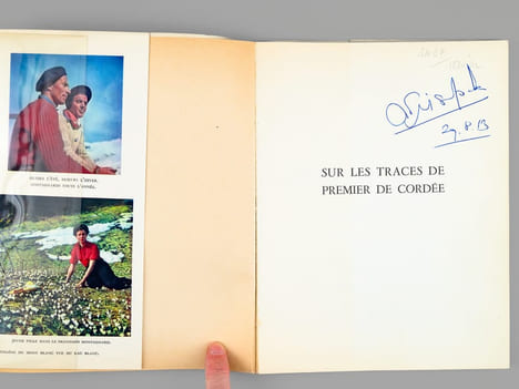 Sur les Traces de Premier de Cordée [ Livre dédicacé par l'auteur ]. FRISON-ROCHE, R. ; TAIRRAZ, Georges