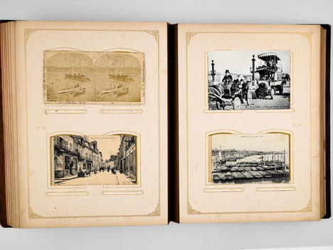 3 Albums photos anciens, provenance bordelaise, vers 1872-1920 : Album in-12 : daté de 1872 - Album in-8 daté 1890-1920 : grand-père John Williams ; ...