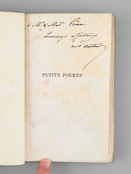 Petits Poèmes [ Edition originale - Livre dédicacé par l'auteur ] [ On joint : ] Petits Poèmes. Troisième édition revue et augmentée [ Livre dédicacé ...