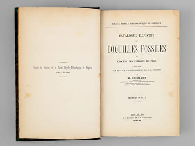 Catalogue illustré des Coquilles Fossiles de l'Eocène des environs de Paris, faisant suite aux travaux paléontologiques de G.P. Deshayes (5 Fascicules et 5 Suppléments en Appendice - 5 volumes - Complet) [ Edition originale ] Volume I : Fascicules 1 et 2 ; Volume II : Fascicules 3 et 4 ; Volume III : Fascicule 5 et Appendices 1 et 2 ; Volume IV : Appendices 3 et 4 ; Volume V : Appendices 5 